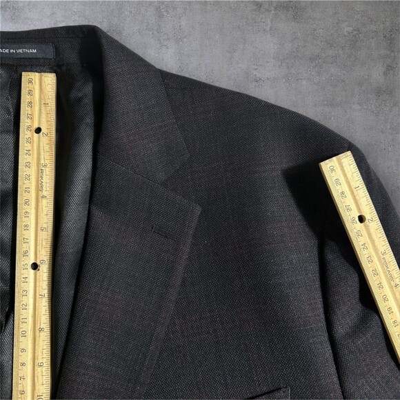 KENNETH COLE 52R Gray Wool Mens Blazer Sport Coat Two Button Jacket Unstuctured - Picture 8 of 15